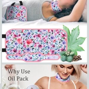 Floral Neck and Eye Oil Pack